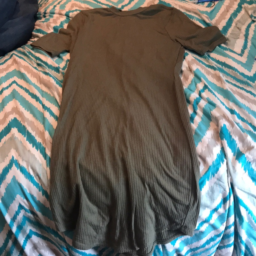 Green A-line dress